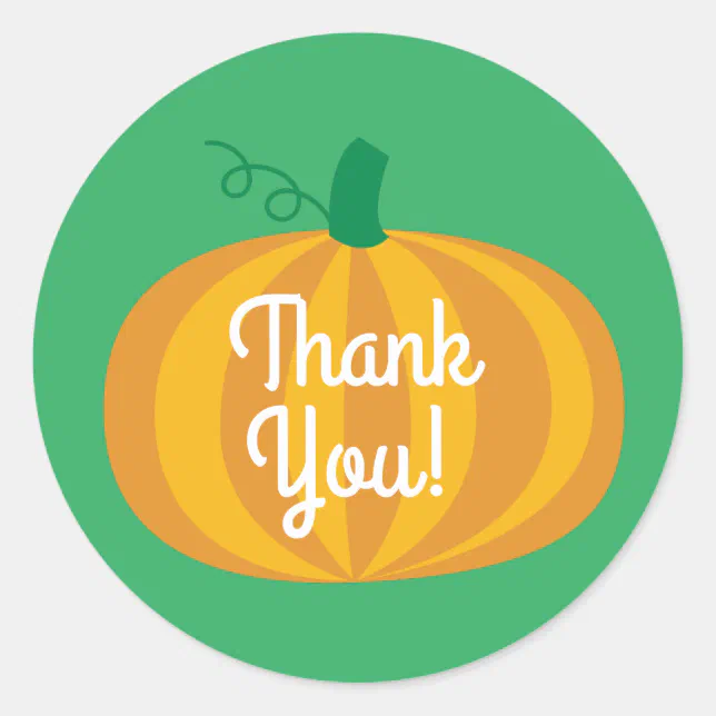 Pumpkin Kids Birthday Party Classic Round Sticker | Zazzle