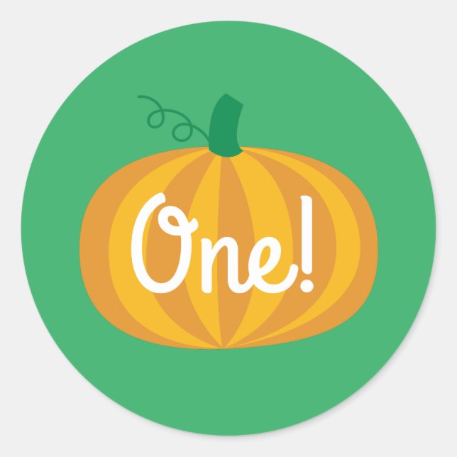 Pumpkin Kids Birthday Party Classic Round Sticker (Front)