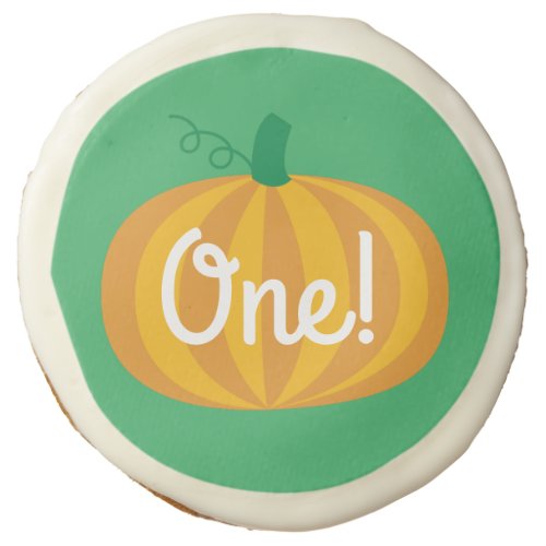 Pumpkin Kids Birthday Party Sugar Cookie