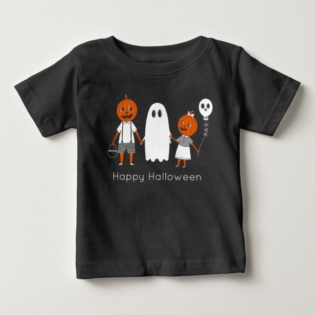Pumpkin Kids Halloween Baby T-Shirt (Front)