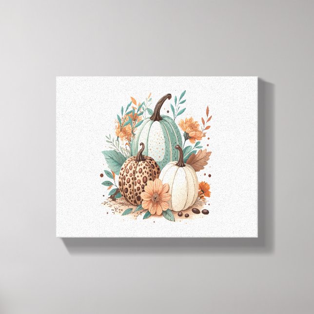 Pumpkin Kids Halloween Canvas Print (Front)