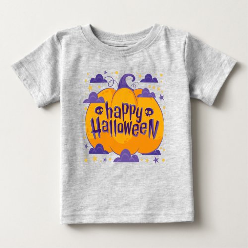 Pumpkin Kids Happy Halloween Baby Baby T_Shirt