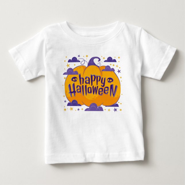 Pumpkin Kids Happy Halloween  Baby T-Shirt (Front)