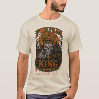 Pumpkin King Skeleton Crown Halloween Rhinestone T-Shirt