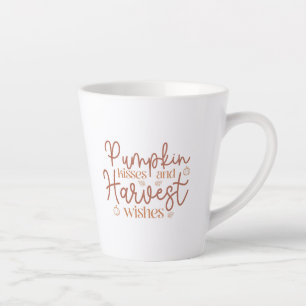 Pumpkin Kisses and Harvest Wishes Latte Mug