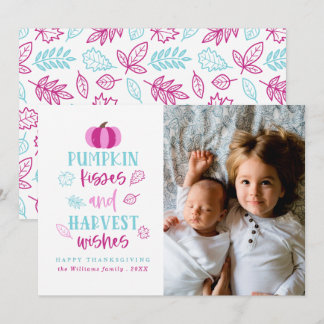 Pumpkin Kisses & Harvest Wishes Photo Cards