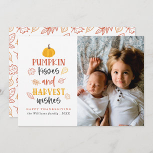 Pumpkin Kisses & Harvest Wishes Photo Cards