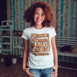 Pumpkin Kisses & Harvest Wishes T-Shirt<br><div class="desc">Seasonal Graphic Design</div>