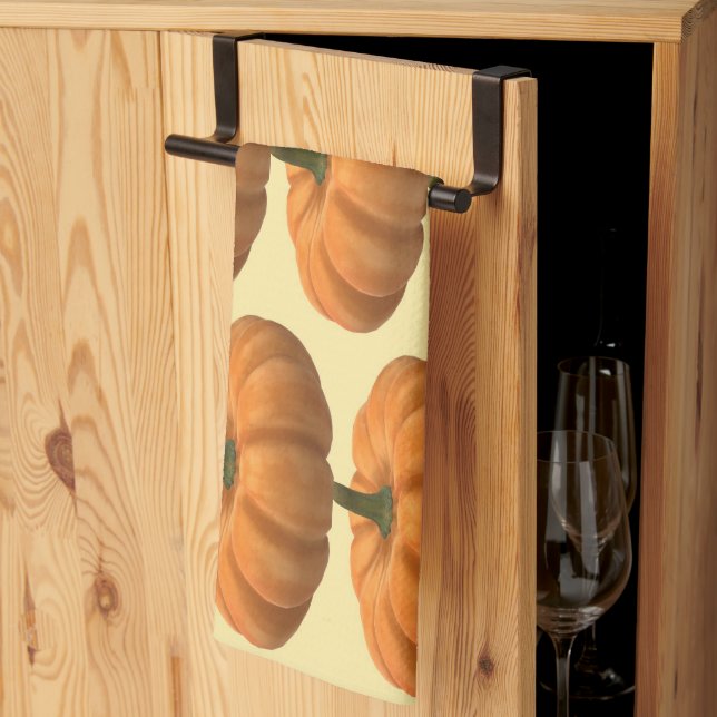 Pumpkin  kitchen towel (Thirds Fold)
