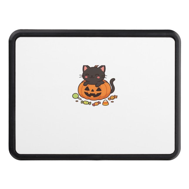 Pumpkin Kitty Parade Essential T-Shirt Hitch Cover (Front)