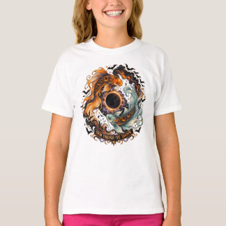 Pumpkin Koi Eclipse Halloween T-Shirt