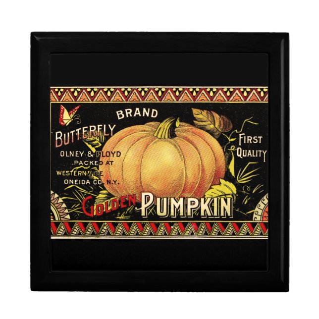 Pumpkin Label Antique Butterfly Brand Gift Box (Front)