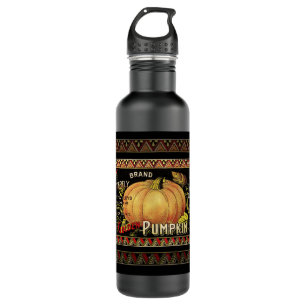 Pumpkin Label Antique Butterfly Brand Stainless Steel Water Bottle