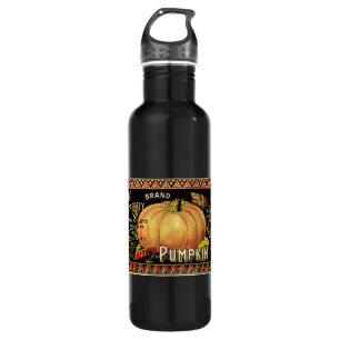 Pumpkin Label Antique Butterfly Brand Water Bottle