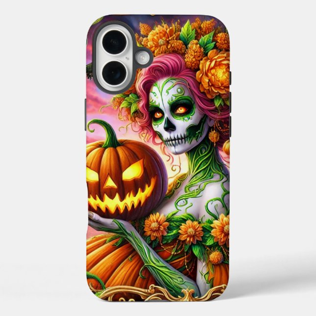 Pumpkin Lady Phone Case (Back)