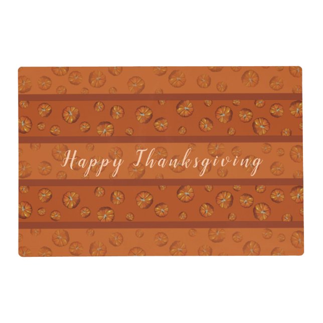 Pumpkin Laminated Placemats (Front)