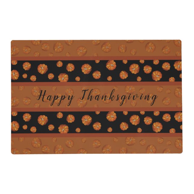 Pumpkin Laminated Placemats (Front)