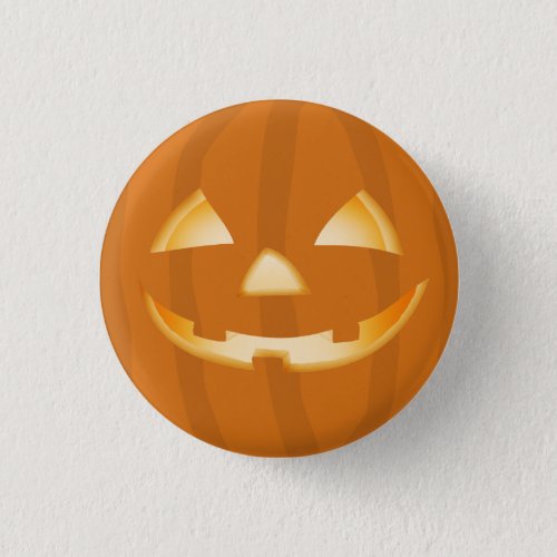 Pumpkin Lantern Halloween Fun Button Badge