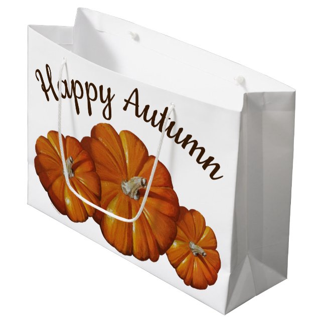 Pumpkin Large Gift Bag (Front Angled)
