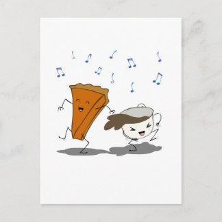 Pumpkin Latte Dance Postcard