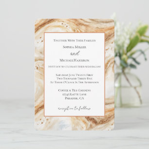 Pumpkin Latte Swirls Wedding Invitation