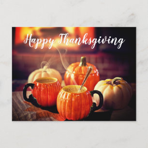 Pumpkin Latte Thanksgiving Postcard