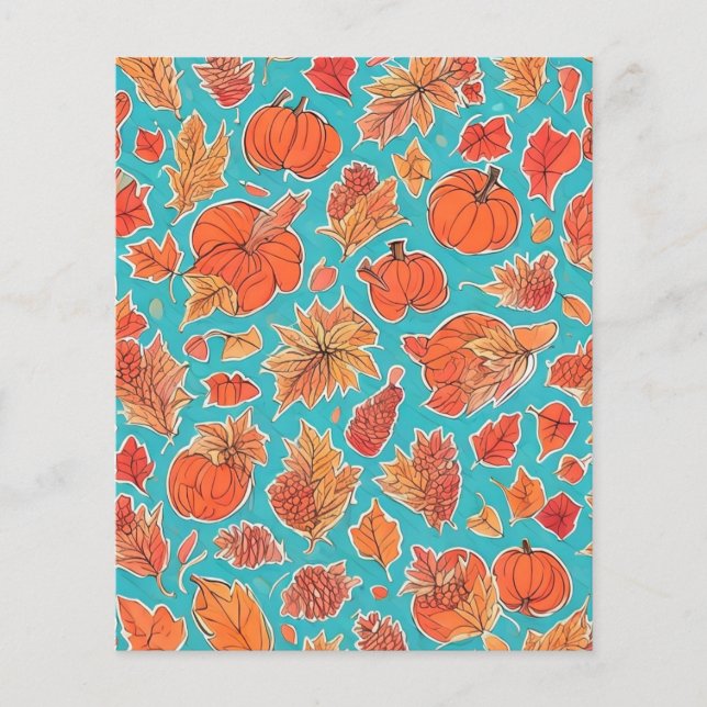 Pumpkin Leaf Foliage Paper (Front)