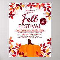 Pumpkin Leaves Frame Fall Festival Event