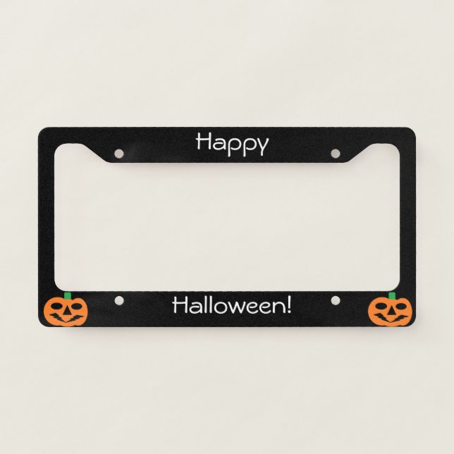 Pumpkin License Plate Frame (Front)