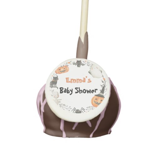 Pumpkin Little Boo Halloween Baby Shower Cake Pops