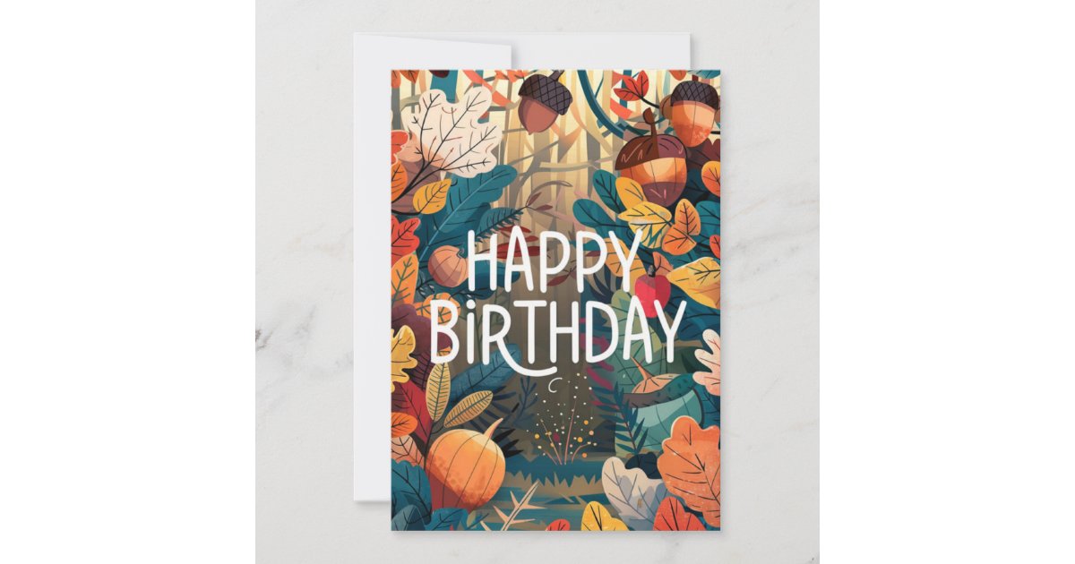 Pumpkin Little Cozy Autumn Fall Happy Birthday Card | Zazzle