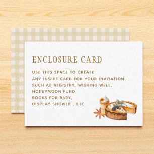 Pumpkin Little Cutie Pie Baby Shower Custom Enclosure Card