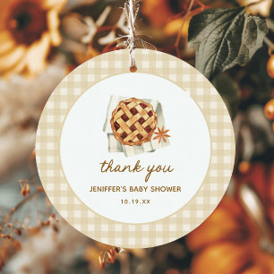 Pumpkin Little Cutie Pie Baby Shower Thank You Favor Tags