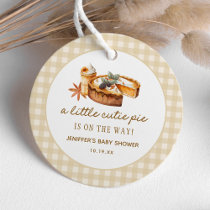 Pumpkin Little Cutie Pie Is On The Way Baby Shower Favor Tags