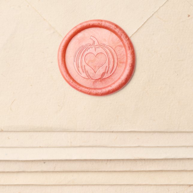 Pumpkin Love Wax Seal Sticker (Front)