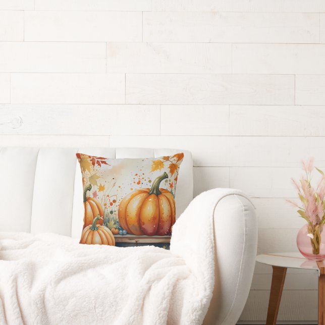 Pumpkin Lovers  Throw Pillow (Couch)