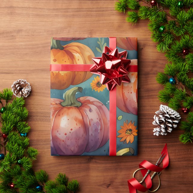 Pumpkin Lovers  Wrapping Paper (Holiday Gift)