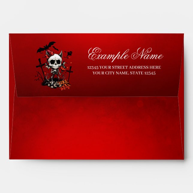 Pumpkin Magic and Bone Fun. Envelope (Back (Top Flap))