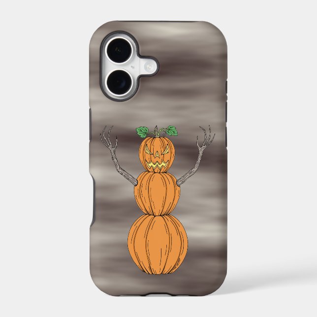 Pumpkin Man Halloween Art Iphone Case (Back)