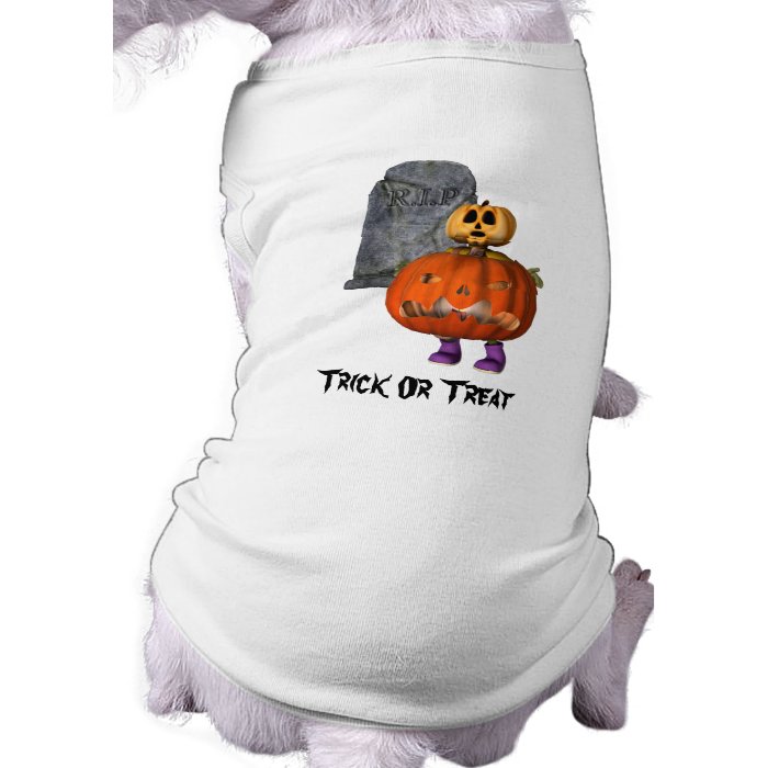 Pumpkin Man Tombstone Halloween Dog Shirt