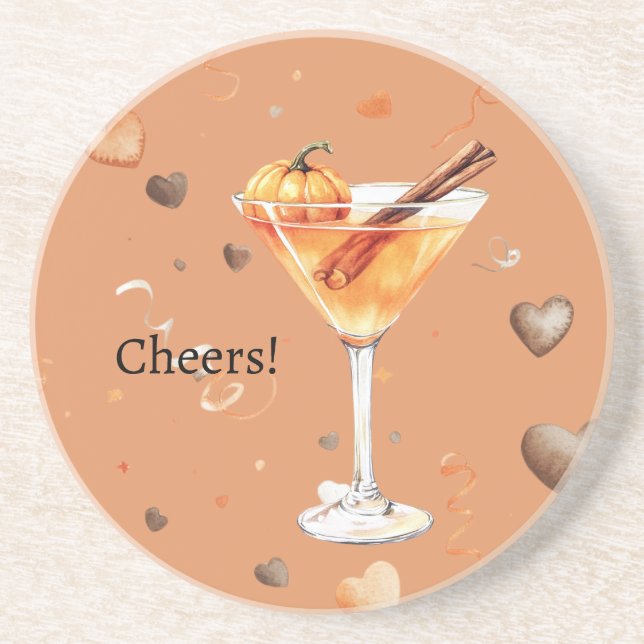 Pumpkin Martini Coaster (Front)