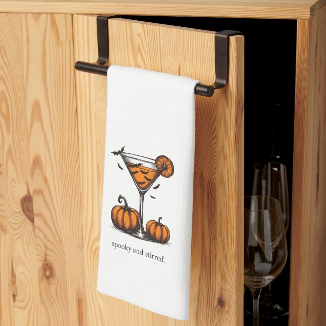 Pumpkin Martini Kitchen Towel (Thirds Fold)