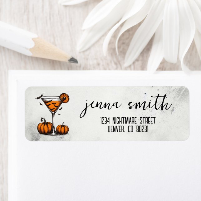Pumpkin Martini Label (Insitu)