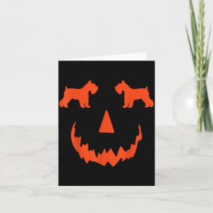 Pumpkin Miniature Schnauzer Dog Halloween Card