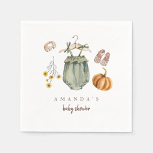 Pumpkin minimalist Baby Shower Napkins