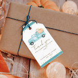 Pumpkin Minimalist Modern Fall Baby Boy Shower Gift Tags<br><div class="desc">This minimalist, simple, and modern watercolor Pumpkin Truck fall design is perfect for a baby boy shower. The design features a charming vintage-style blue truck filled with pumpkins. The watercolor technique adds a soft and artistic touch to the overall design. The overall design exudes simplicity and minimalism. The absence of...</div>