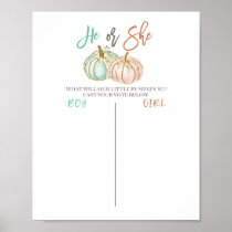 Pumpkin Mint and Peach Voting Board Poster