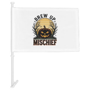 Pumpkin Mischief Shirt Vintage Halloween Graphic_1 Car Flag
