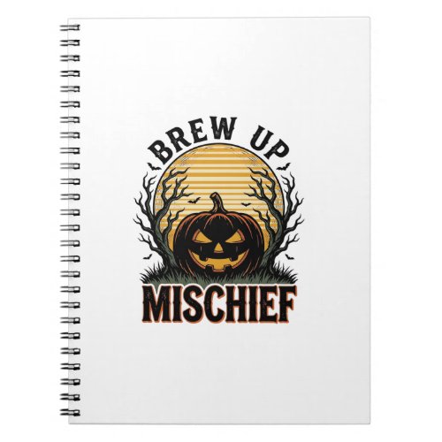 Pumpkin Mischief Shirt Vintage Halloween Graphic_1 Notebook