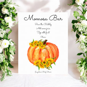 Pumpkin Momosa Bar Baby Shower Poster
